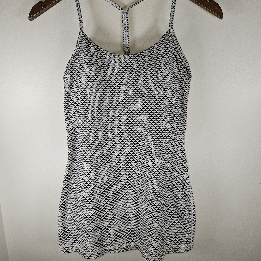 lululemon athletica Black and White Patterned Tank Top